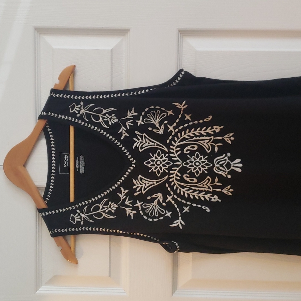Sonoma Embroidered Tank Dress - Petite